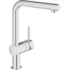 Image de Mitigeur évier GROHE Minta 32168DC0 - Douchette extractible - Bec L - Supersteel