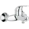 Image de Mitigeur bain/douche GROHE Euroeco 32743000 - Levier unique mural en métal - Finition chromée