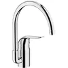 Image de Mitigeur évier GROHE Euroéco Spécial - Import Allemagne - Monotrou sur plage - Chrome - Pivotant