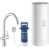 Image de GROHE mitigeur monocommande à "C" RED DUO avec chaudière pour eau bouillante instantanée 30079001 (Boiler L - acier chromé)