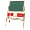 Image de Tableau Enfant Double Face Magnétique et Craie - ROBA - Avec Horloge et Boulier - Vert - L 83 x P 47 x H 124 cm