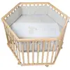 Image de ROBA Parc Bébé Hexagonal   Incl. Tapis De Parc "Liebhabear"   Bois Naturel