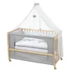 Image de Lit Cododo Complet Jumbotwins - ROBA - 60x120 cm - 4 roues à freins - Naturel