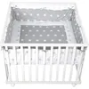 Image de ROBA Parc Bébé 100 x 100 cm   Incl. Tapis De Parc "Little Stars"   Bois Blanc