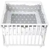 Image de Parc bébé 100x100 - incl. Tapis de parc little stars - bois blanc 202300WEV190