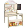 Image de Marchande en Bois - ROBA - Minishop - Comptoir et Tableau - À Partir de 3 Ans