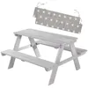 Image de Table pique-nique enfant - ROBA - Picnic for 4 avec coussins Little Stars - Bois gris - 4 places - Résistante aux intempéries