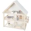 Image de Maison De Poupées En Bois Roba 3 Étages Naturel Blanc Gris 70x30x73 Cm