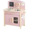 Image de Cuisine en bois pour enfant - ROBA - Équipée avec accessoires - Rose / Naturel