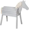 Image de ROBA Cheval dExtérieur en Bois Massif pour Enfant - sans Bascule - Cheval de Jeu en Gris