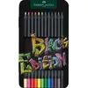 Image de Crayons de couleur - Coloriage - Boîte métal de 12 crayons - Faber-Castell - Black édition