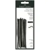 Image de Faber-Castell PITT NATURAL CHARCOAL Crayon charbon non permanent noir profond 5-8 mm pack de 12