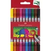 Image de Feutres Double Pointes - FABER-CASTELL - Pochette de 10 - Multicouleur - Encre alimentaire à base deau