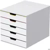 Image de Durable VARICOLOR MIX 5 - 7625 762527 Caisson à tiroirs gris clair DIN A4 DIN C4 folio lettre Nombre de tiroirs: 5