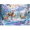 Image de Puzzle - RAVENSBURGER - Chevreuils et cerfs en hiver - 1 000 pièces - 70 x 50 cm - Thème Animaux