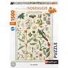 Image de Puzzle ravensburger 1500 pièces les plantes - ravensburger nostalgie - fond crème illustrations botaniques A2505183