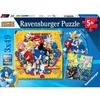 Image de Puzzles 3x49 pièces Les aventures de Sonic A partir de 5 ans 12001133 Ravensburger