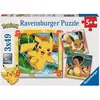 Image de Puzzle Enfant - RAVENSBURGER - Lot de 3 puzzles 49 pièces - Pikachu Dracaufeu Evoli - Mixte - Dès 5 ans