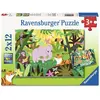Image de Puzzles Enfants Ravensburger Les Copains De La Nature 2 X 12 Pièces Dès 3 Ans Multicolore