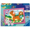 Image de Ravensburger   CreArt Kids 13x18cm   Numéro dArt   Chat avec papillons   Kit de peinture par numéros   Dès 7 ans   12023219