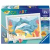 Image de Creart Kids 13x18cm   Numéro D'art   Dauphins Et Coraux   Kit De Peinture Par Numéros   Dès 7 Ans   12023220