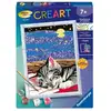 Image de Creart Kids 18x24cm   Numéro D'art   Chat Reve   Kit De Peinture Par Numéros   Dès 7 Ans   12023227