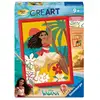 Image de Creart Kids 18x24cm   Numéro D'art   Vaiana   Disney   Kit De Peinture Par Numéros   Dès 7 Ans   12023229