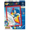 Image de Creart Kids 18x24cm   Numéro D'art   Sonic   Kit De Peinture Par Numéros   Dès 7 Ans   12023230
