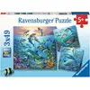 Image de Ravensburger Casse-tête Pour Enfants 3x49 Pièces Animaux Dans L'océan
