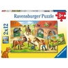 Image de Puzzle Enfant 2x12 Pièces Vacances À La Ferme Multicolore 19 Cm Ravensburger
