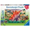 Image de Puzzle 2x24 Piece - Mammouths Et Dinosaures