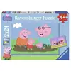 Image de Peppa Pig Puzzles 2x24 Pieces - La Vie De Famille - Lot De Puzzles Enfant - Des 4 Ans