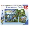 Image de Puzzles 3x49 Pieces - La Fascination Des Dinosaures - Lot De Puzzles - Des 5 Ans