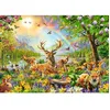 Image de Puzzle 200 pièces XXL : Famille de cerfs et autres animaux