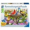 Image de Puzzle - RAVENSBURGER - At the Birdbath (500XL) - 500 pièces - format XL - 8 ans+