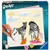 Image de Creart Zebre 20x20 Cm - Format Carré - Peinture Par Numéros   Des 12 Ans   - 23666