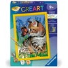Image de CreArt Kids 18x24cmChat et son compagnon le papillon Kit de peinture par numéros Numéro dArt Dès 9 ans 25813 Ravensburger