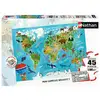 Image de Nathan Puzzle 45 P - Carte Du Monde Des Animaux