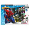 Image de Puzzle 45 Pièces Spider-man Contre Les Méchants Carton Coloris Unique 36x26 Cm Nathan