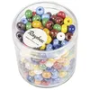 Image de Perles à grand trou en verre opaques 54 mm boîte à 55 g assorties