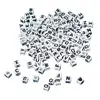 Image de Perles Alphabet Carrées Blanches 5 X 5 Mm