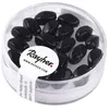 Image de Olive Renaissance noir 9x6 mm boîte 20 pces