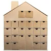 Image de Calendrier de lavent maison en carton à décorer 40 x 36 cm