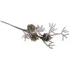 Image de Branche Décorative - Cône Et Mélèze - Art Floral - 26 Cm