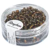Image de Rocailles26 mm av. garniture dargent boîte 16 g brun foncé