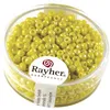 Image de Rocailles 26 mm ø opaques lustre jaune boîte 17 g