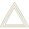 Image de 3 triangles en métal doré 20/ 25/ 30 cm