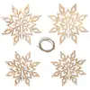 Image de 2 Flocons De Neige 3d En Bois Pour Sapin De Noël