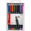 Image de STABILO Pochette de 8 Stylos Feutre OHPen - Encre permanente - Pointe superfine 0 4