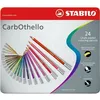 Image de Crayons de couleur - STABILO - CarbOthello - Boîte métal - 24 crayons - Fusain pastel